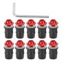 Motorcycle Windscreen Screw Bolts Kit M5X16MM Red 10PIECES