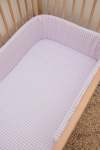 Lilac Gingham Cot Bumper - Cover & Inner