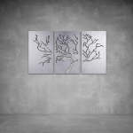 Three Tree Wall Art - 2900 X 1400 X 20 Indoor Matt Gold No