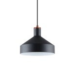 Diego Metal Pendant Light Black White - White