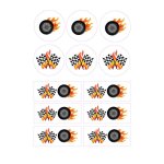 Racing Car Flag Stickers Pack Of 12