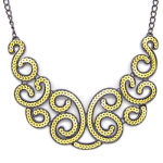 Gun Metal Tone Statement Necklace