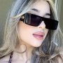 Ladies' Fashion Rectangular Glasses Black Plastic Frame With Hollow Metal Accents Vintage-Inspired Street Style Trendy Eyewear For Daily Commuting And Vacation
