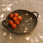 Maize Basket Tray Large - Beige black