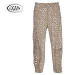 Cocoon Animal Print Raw-edge Pant - Taupe L xl