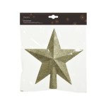 Star Treetopper Glitter Light Gold 4.2X19X19CM