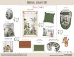 Cot Duvet Bedding Tropical Giraffe Set