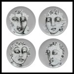 Carrol Boyes Side Plates Succulent Faces Grey