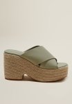 Cotton On Mia Cross Over Espadrille Mule - Sage Green