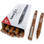 PIN-01-200 0.1MM Sepia Uni Pin Drawing Pen Box Of 12 41-1573-16