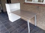 Coimbra Finish Office Desk With An Attached Tower Pedestal