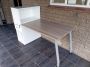 Coimbra Finish Office Desk With An Attached Tower Pedestal