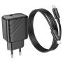 PD30W Usb-c Fast Charger Set With 1M Usb-c To Usb-c Cable- Hoco CS22A