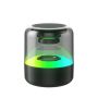 Desktop Bluetooth Speaker Music Player With LED Lamp Loudspeaker - Black