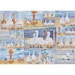 Decoupage Paper Blue Ducks