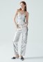 90S Straight Coated Trousers - Silver-coloured