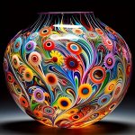 1PC 20.07 20.07CM 5D Diy Diamond Art Painting Colorful Vase Full Diamond Art Painting Embroidery Kits Handmade Home Decor
