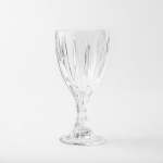 - Hand Pressed Goblet Glass Set Of 4 Choose From 3 Colours - Clear