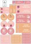 School Labels : Pink Peter Rabbit Theme