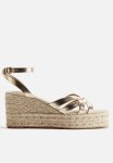Wedge-heeled Espadrilles - Bronze-coloured