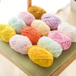 1PC 50G 3.5MM Diameter Small Cute Little Ice Strip Chenille Wool 100% Polyester The Entire Length Is About 60 Meters Soft To The