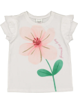 Floral Print Cotton T-Shirt - 2 3 White