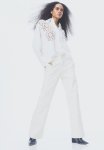 Wide Cargo Trousers - Cream