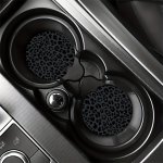2PCS Leopard Print Car Cup Holder Coasters Polyester Fiber Interior Accessories For Vehicle