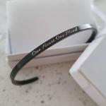CBA101919 - Personalized Bangle Black Stainless Steel 3MM X 17CM