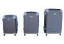 Smte 3 Piece Hard Outer Shell Lightweight Luggage Set Brown With Keychain