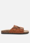 Double Strap Slide - Tan