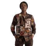 Horse Patch Print Shirt - Bitter Choc S m