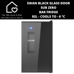 Swan Glass Door Sub Zero Bar Fridge - 92L - Cools To - 6 C