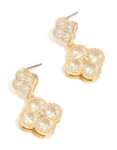 Goldair Gold Plated Cubic Zirconia Small & Medium Flower Earrings