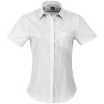 Ladies Short Sleeve Huntington Shirt White Black