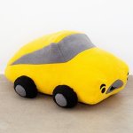 Plush Kids Mascot Yellow Car