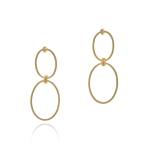 Lula Oval Double Drops - 18KT Yellow Gold Vermeil