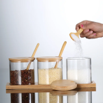 Glass Seasoning Jar Spice Container