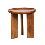 Tripodos Round Walnut Side Table