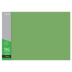 Tag Manilla Board Folder Green 2 Fold Foolscap 180GSM - Pack 100