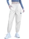 Sangtree Girls Pants Jogger Multi-pocket Elastic Waist Pull On Cargo Pants With Drawstrings White 11-12 Years = Tag 160
