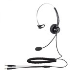 Calltel T800 Mono-ear Noise-cancelling Headset – Dual 3.5MM Jacks