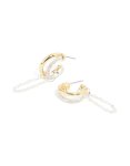 Mixed Metal Diamante Illusion Chain Hoop Earrings