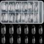 120 Pcs Full Cover Oval Nail Tips - 12 Sizes - Matte Finish - Perfect For Manicures Salon Use