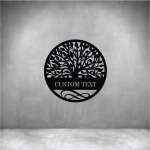 Outdoor Circle Frame 8 With Custom Text - 450MM Grey