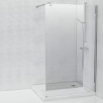 Product: Waterfall Chrome Wall Mounted Shower Screen