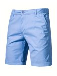 Men's Breathable Casual Shorts - Lightweight Non-stretch Polyester With Real Pockets For Hiking & Outdoor Activities