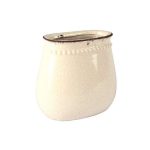 Vases & Pots Crackled Potoval CREAM15 10CM