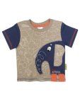 Premium Ellie Ears Embroidery Boys Safari Tee - 12 Months