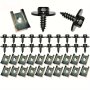 40pcs/pack Chassis Engine Guard Metal Nut Screw Washers U-Nut Clip Engine Shield Bumper Guard Cross Screws